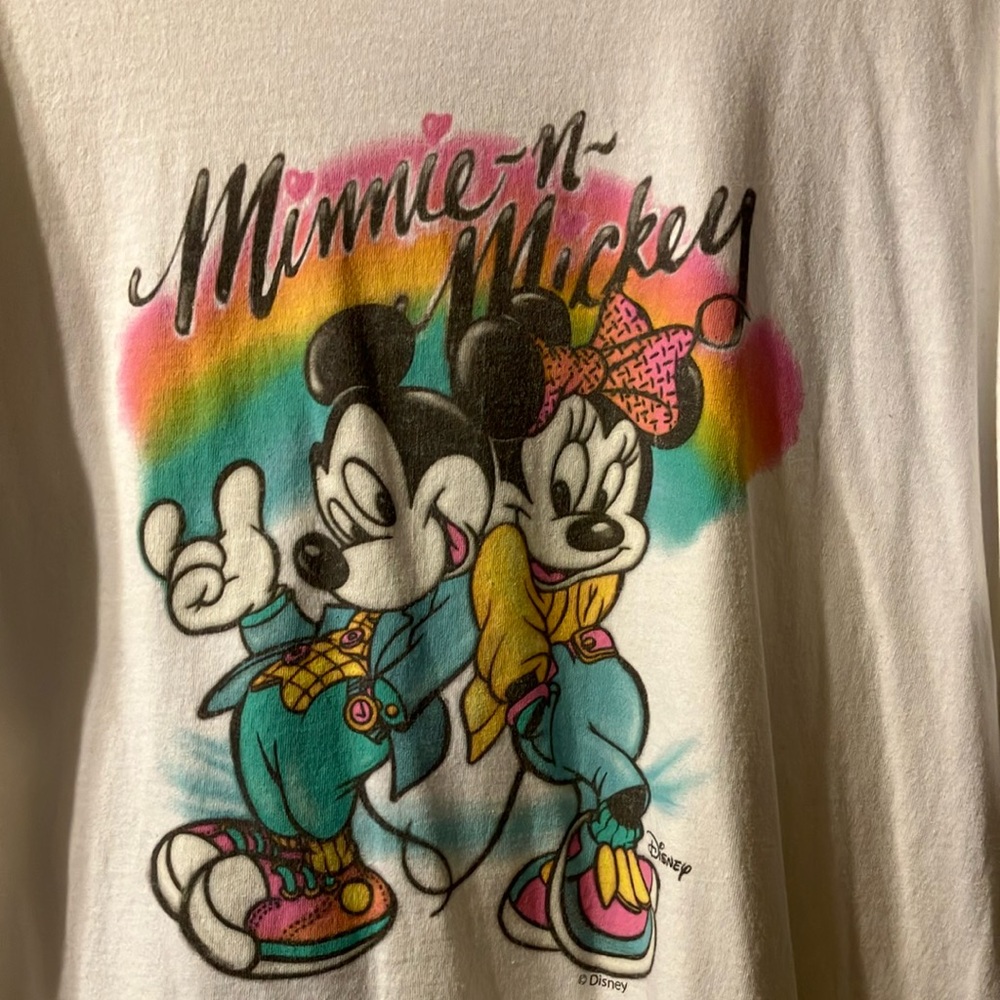 Disney adult Mickey and Minnie graphic design t-shirt - Picture 2 of 4